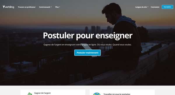 verbling marketplace langue