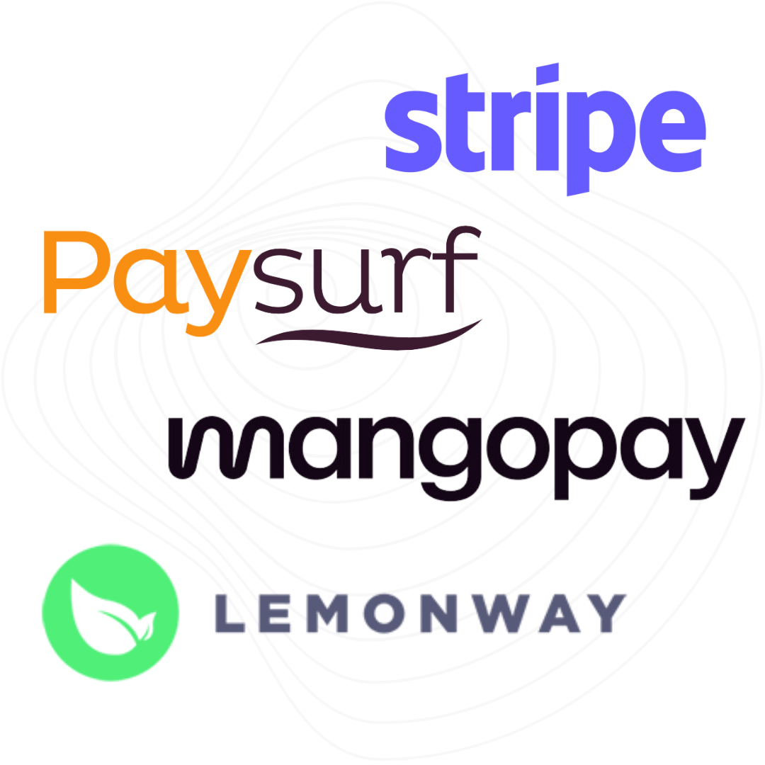 Logos de prestataires de services de paiement pour marketplace
